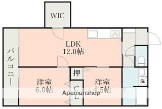 Kコーポ小峯(2LDK/2階)の間取り写真