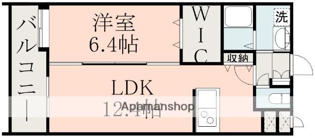 IROHA(1LDK/7階)の間取り写真