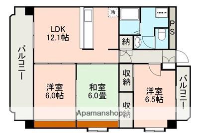グランレーヴ壱番館(3LDK/1階)の間取り写真