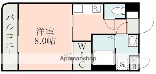 LUZ県立大学前(1K/1階)の間取り写真