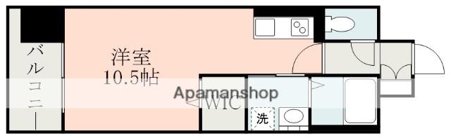 アルトゥーラ九品寺(ワンルーム/8階)の間取り写真