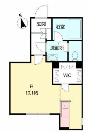 グレイスコート(ワンルーム/1階)の間取り写真