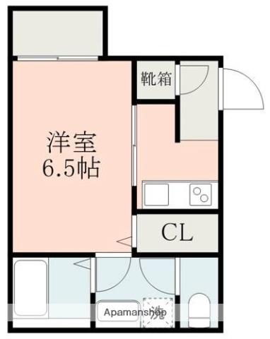 ラ・ポルテ光の森北Ⅳ(1K/1階)の間取り写真