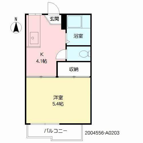 サンエクセル大江(1K/2階)の間取り写真