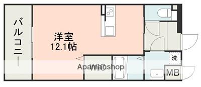 サンシエル月出(ワンルーム/4階)の間取り写真