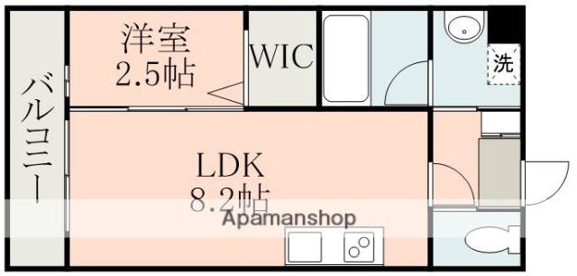 ラ・シック大津グランドヒルズノース(1LDK/3階)の間取り写真