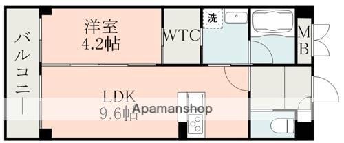 フラワーラブⅡ(1LDK/2階)の間取り写真