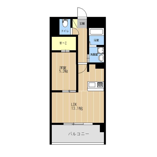 コンシェリア光の森(1LDK/4階)の間取り写真