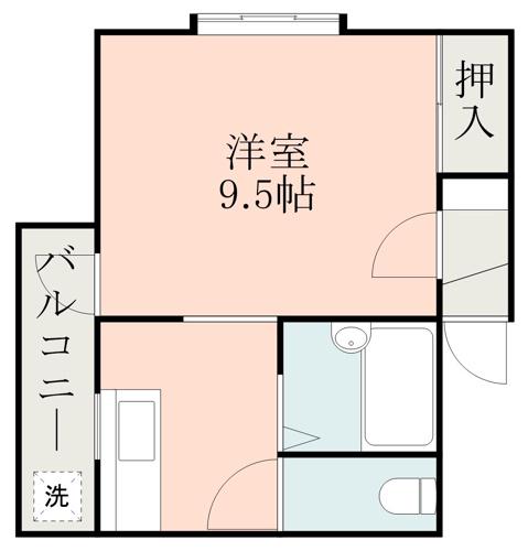 セントポーリア88(ワンルーム/1階)の間取り写真