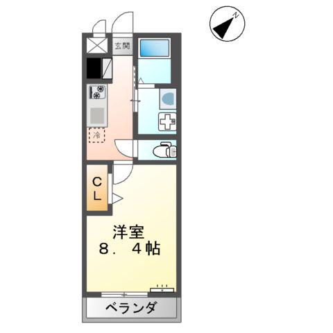 メゾン ド ココン M(1K/1階)の間取り写真