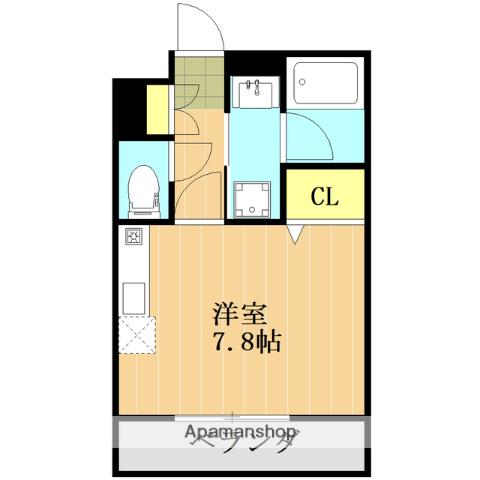 ラ メール(ワンルーム/1階)の間取り写真