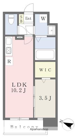 保田窪1丁目マンション(1LDK/4階)の間取り写真