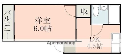 ビバーチェ健軍(1DK/2階)の間取り写真