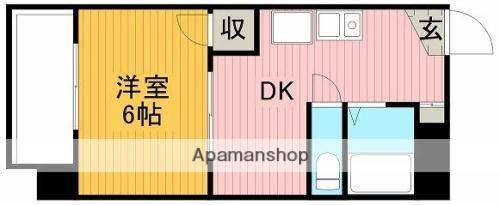 アトール水前寺(1DK/5階)の間取り写真