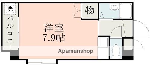 インターフェイスビル(ワンルーム/3階)の間取り写真