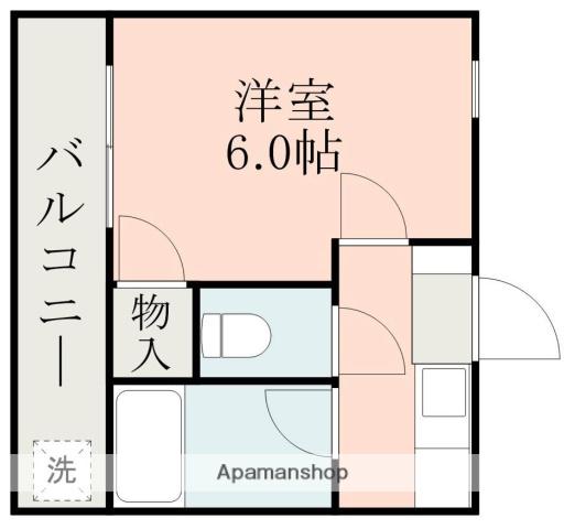 ACT・M(1K/2階)の間取り写真