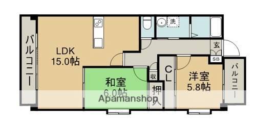 REGALO21(2LDK/4階)の間取り写真