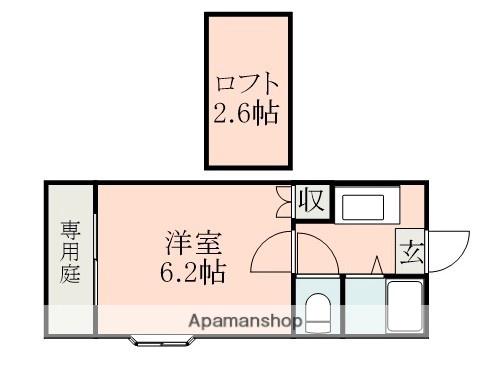 マーカス帯山(1K/1階)の間取り写真