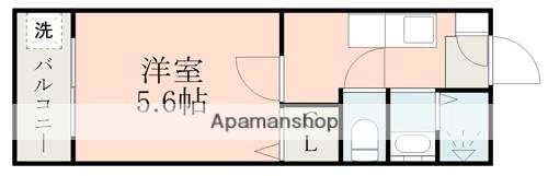 シャポー渡鹿(1K/3階)の間取り写真