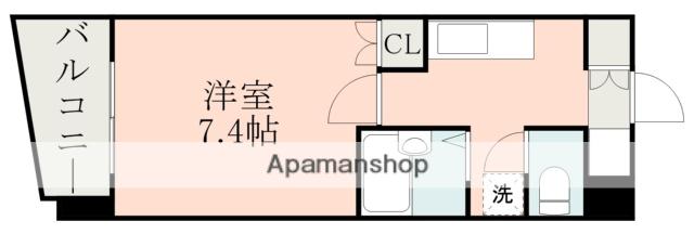 アビタシオン保田窪(1K/7階)の間取り写真