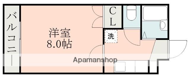 ロフティ花園(1K/4階)の間取り写真