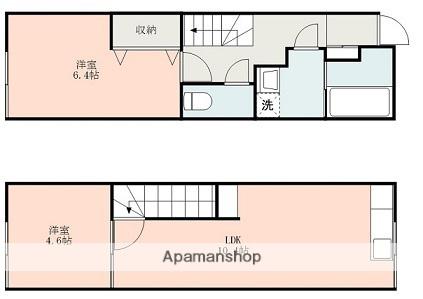 プロスペリタ城山Ⅱ(2LDK/1階)の間取り写真
