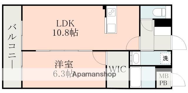 オーネスト九品寺(1LDK/10階)の間取り写真