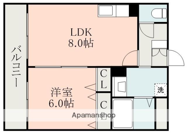 マンショングランドール(1LDK/1階)の間取り写真