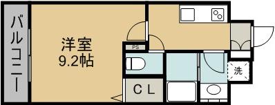 クロノスⅥ子飼橋(1K/4階)の間取り写真