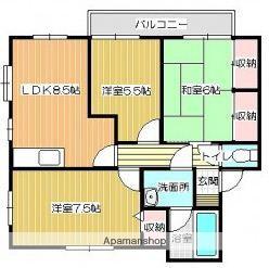 ケインズハウスⅡ(3LDK/2階)の間取り写真