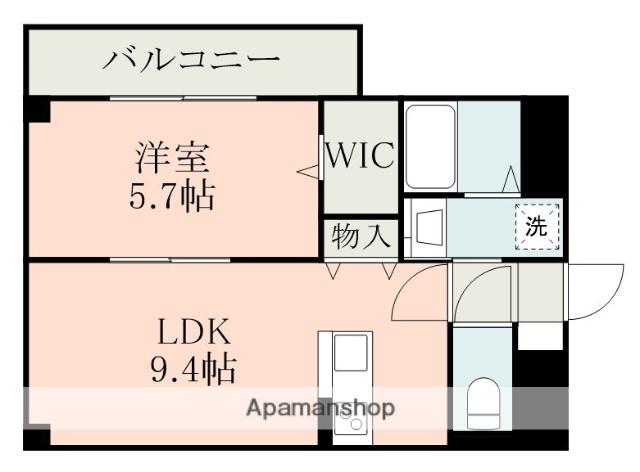 LA PAISIBLE(1LDK/7階)の間取り写真