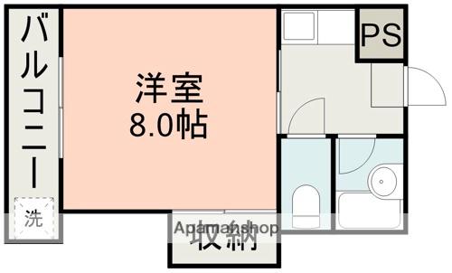 メゾンドロアンヌ(1K/2階)の間取り写真
