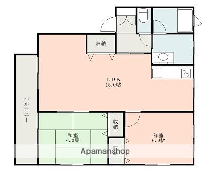 コーポヒロNO.1(2LDK/1階)の間取り写真