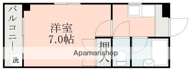 フォルム熊大前Ⅱ(1K/2階)の間取り写真