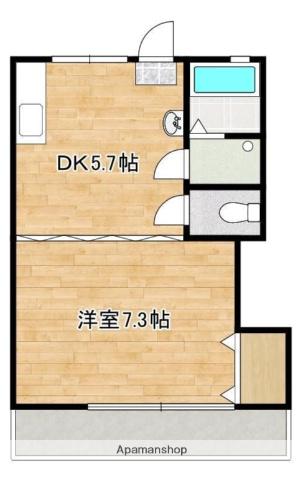 新南部ロイヤルハイツ(1DK/3階)の間取り写真