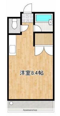 アンプルール新屋敷(ワンルーム/1階)の間取り写真