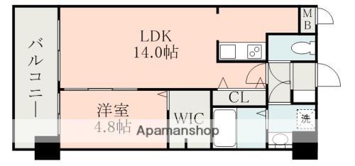 ISM水前寺(1LDK/7階)の間取り写真