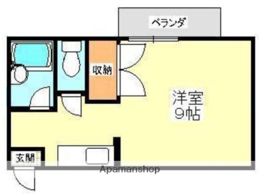 メイユールハウス(ワンルーム/1階)の間取り写真