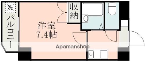 アビタシオン黒髪(1K/6階)の間取り写真