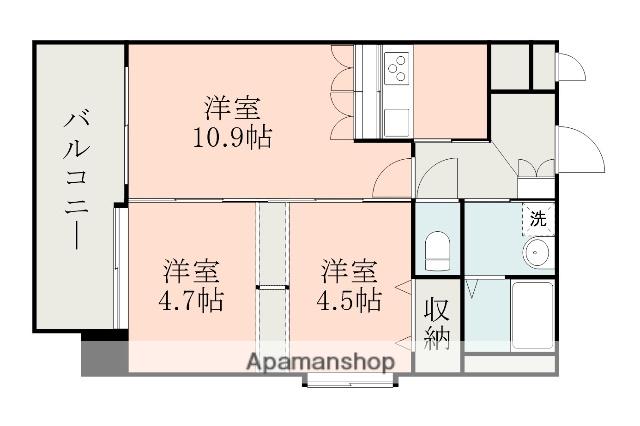 シャトー・デュ・アーサー(3K/11階)の間取り写真
