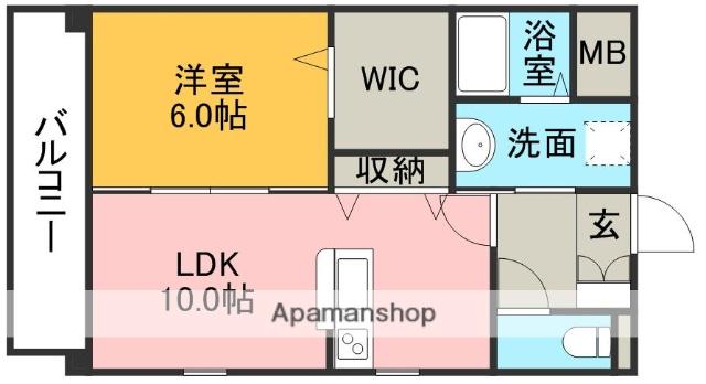 TYマンション(1LDK/1階)の間取り写真