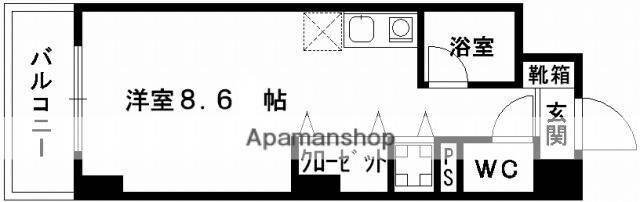 MRRくまもとRESIDENCE(ワンルーム/10階)の間取り写真