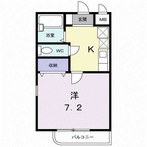エクレール(1K/3階)の間取り写真