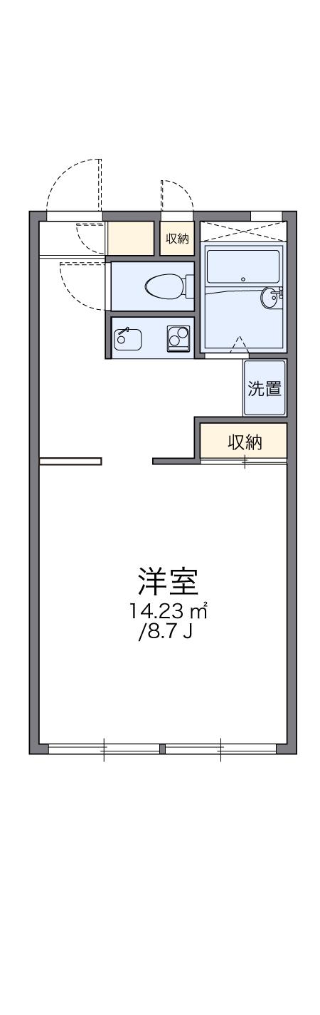 レオパレスフォレストヒルズ(1K/1階)の間取り写真