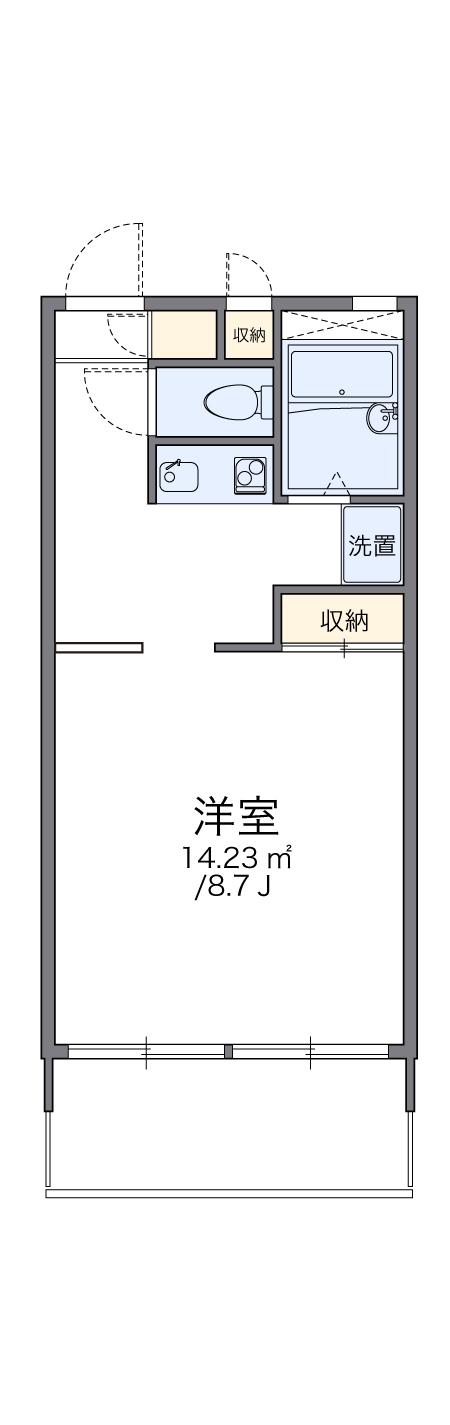 レオパレスフォレストヒルズ(1K/2階)の間取り写真