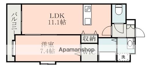 RADICE坪井(1LDK/8階)の間取り写真