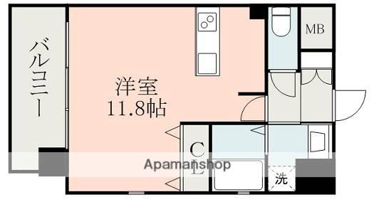 フォーエス神水(ワンルーム/2階)の間取り写真
