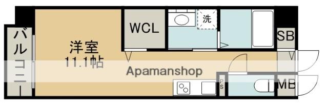 PROSPERITA(ワンルーム/2階)の間取り写真