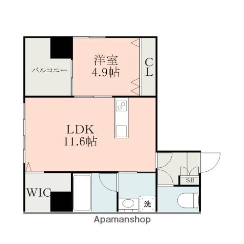 ラ・シック大江(1LDK/4階)の間取り写真