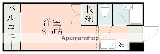 モンパレ渡鹿A棟(ワンルーム/2階)の間取り写真